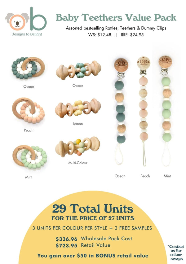 Baby Teethers Value Pack O.B. Designs AUS 