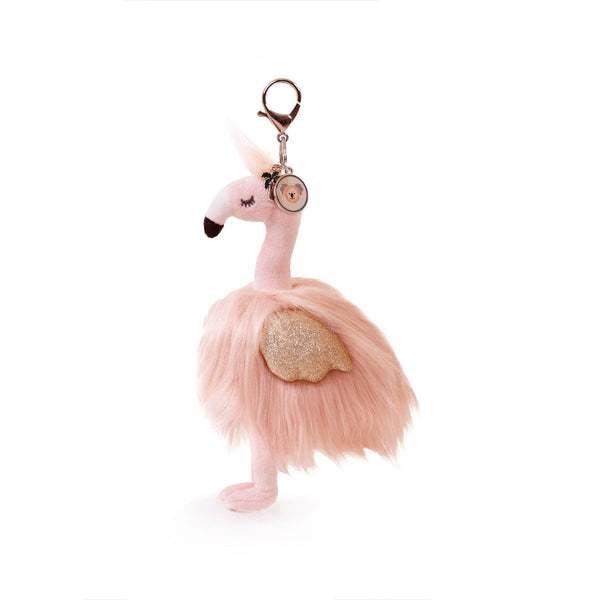 Gloria Flamingo Bag Charm (Vegan Angora) 7"/ 18 cm Stuffed Animal Toy OB "Designs to Delight!" 