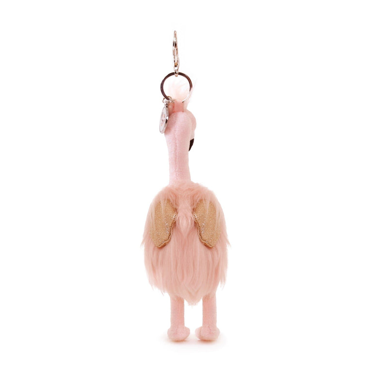 Gloria Flamingo Bag Charm (Vegan Angora) 7"/ 18 cm Stuffed Animal Toy OB "Designs to Delight!" 