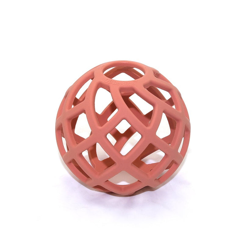 Eco-Friendly Teether Ball | Blush Baby Soothers O.B.Designs USA | Baby Soft Plush Toys & Decor Ethically Made 