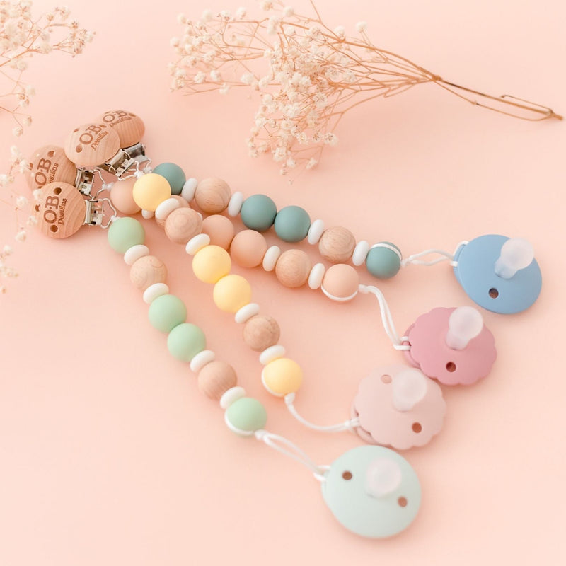 Mint Eco-Friendly Dummy Chain eco-friendly dummy chain O.B. Designs Baby Toys - Plush Toys - Crochet Blankets Ethically Made 