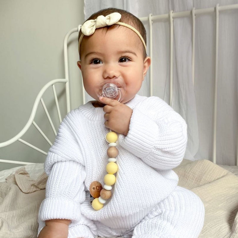 Lemon Eco-Friendly Dummy Chain eco-friendly dummy chain O.B. Designs Baby Toys - Plush Toys - Crochet Blankets Ethically Made 