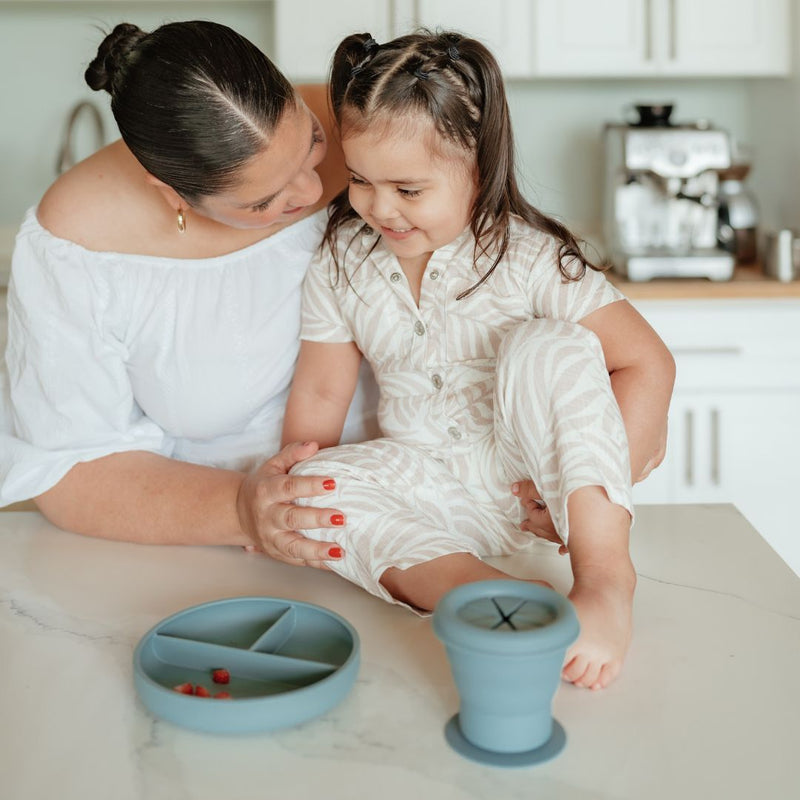 Suction Divider Plate & Spoon Set | Ocean O.B. Designs Baby Toys - Plush Toys - Crochet Blankets Ethically Made 