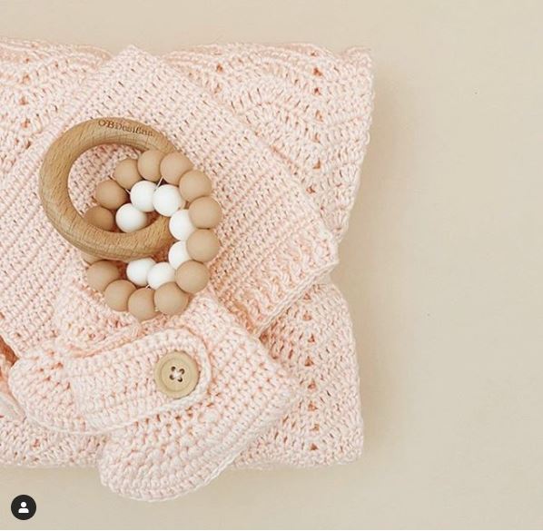 Peach | Crochet Bonnet & Bootie Set | Handmade | OB Designs Decor Range O.B. Designs Baby Toys - Plush Toys - Crochet Blankets Ethically Made 