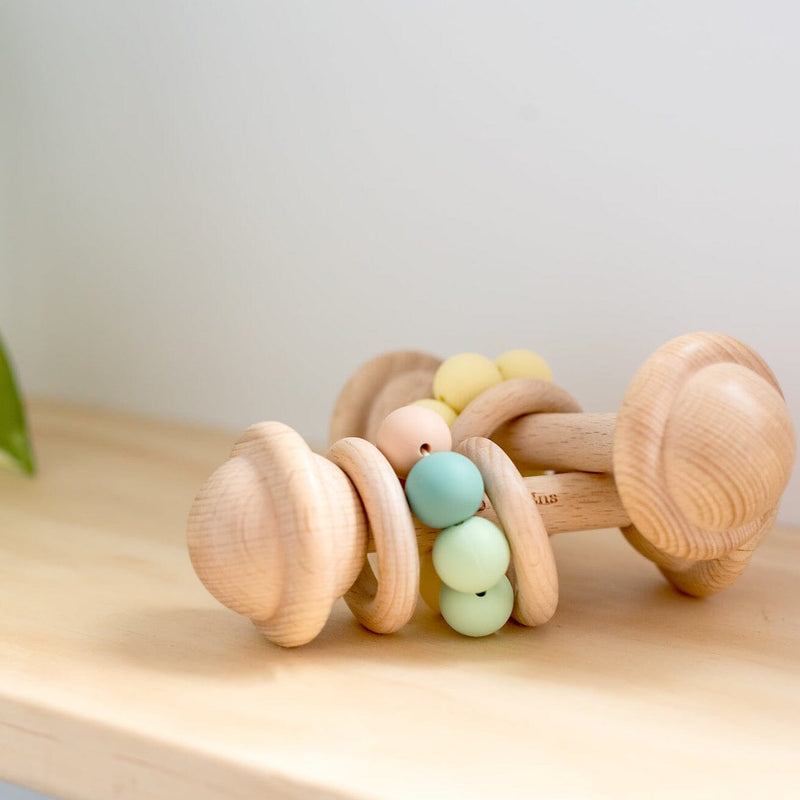 Lemon Eco-Friendly Rattle Toy Wooden Rattle O.B. Designs Baby Toys - Plush Toys - Crochet Blankets Ethically Made 