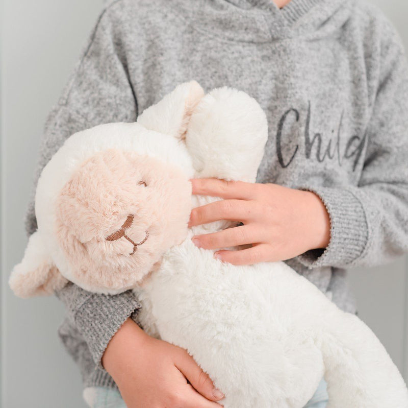 Stuffed Animals | Soft Plush Toys Australia | White Lamb - Lee Lamb Huggie Big Hugs Plush O.B. Designs 