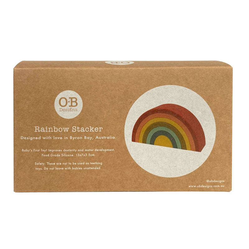 Silicone Rainbow Stacker | Cherry | Ethically Made | Eco-Friendly | Toys for Kids | O.B. Designs Australia