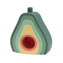 Avocado Silicone Stacker Tower | Ethically Made | Eco-Friendly | Toys for Kids | O.B. Designs Australia