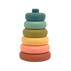 Silicone Stacker Tower | Blueberry | Ethically Made | Eco-Friendly | Toys for Kids | O.B. Designs Australia