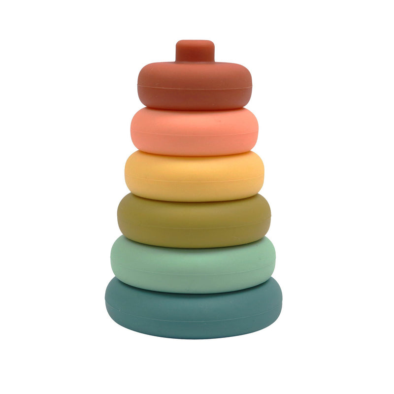 Silicone Stacker Tower | Cherry | Ethically Made | Eco-Friendly | Toys for Kids | O.B. Designs Australia