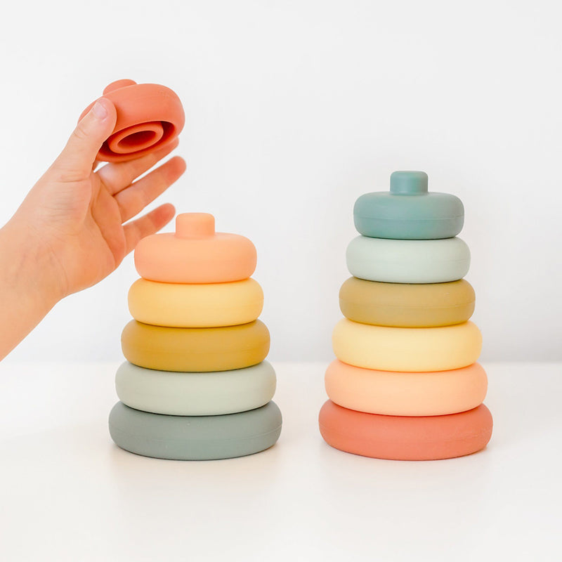 Silicone Stacker Tower | Cherry | Ethically Made | Eco-Friendly | Toys for Kids | O.B. Designs Australia