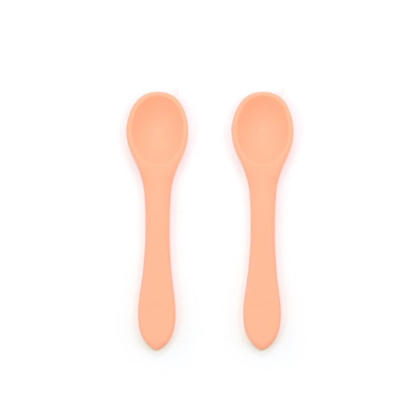 Stage 1 Spoon | Peach | Pack of 2 O.B. Designs Baby Toys - Plush Toys - Crochet Blankets Ethically Made 