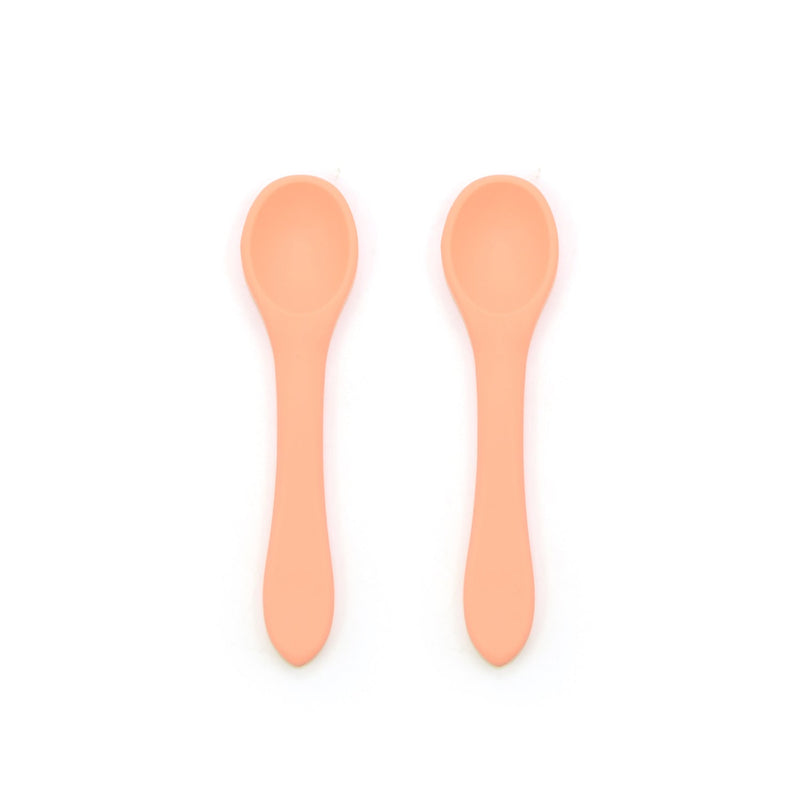Stage 1 Spoon | Peach | Pack of 2 O.B. Designs Baby Toys - Plush Toys - Crochet Blankets Ethically Made 