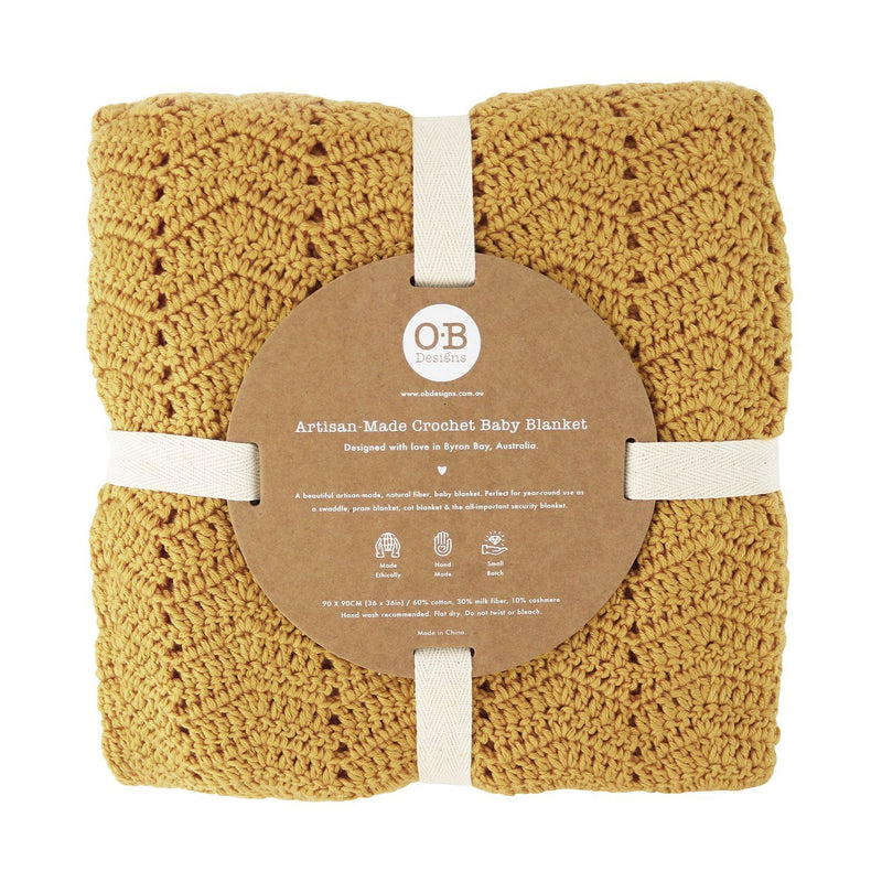 Turmeric | Crochet Baby Blanket | Handmade | OB Designs Decor Range O.B. Designs 