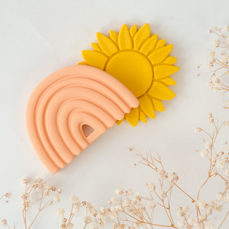 Silicone Sunflower Teether | Lemon silicone teether O.B. Designs Baby Toys - Plush Toys - Crochet Blankets Ethically Made 